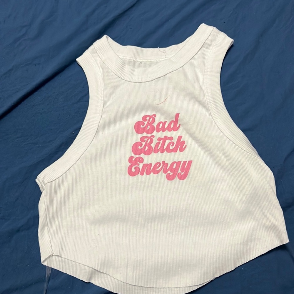 “Bad Bitch Energy” cropped tee